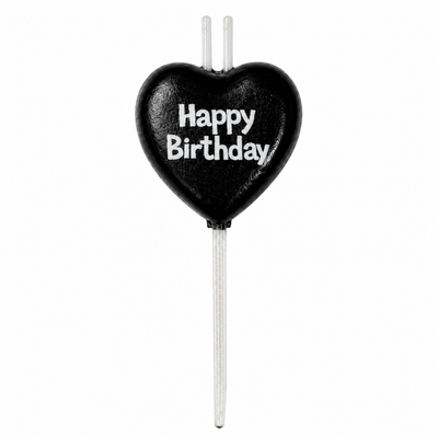 Black HBD Heart